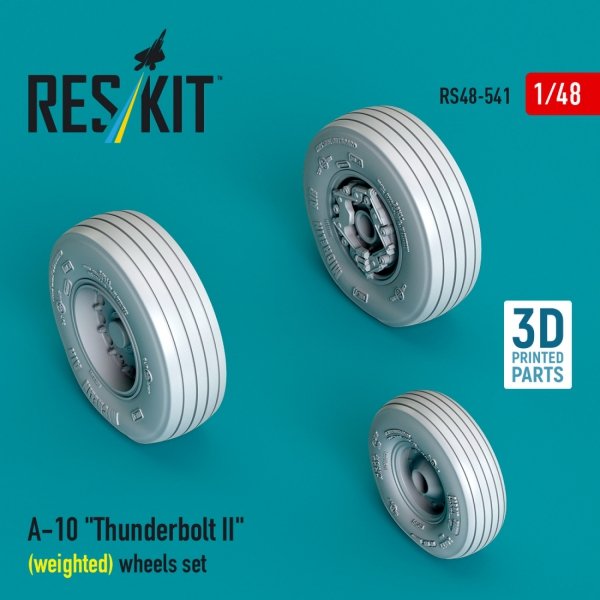 RESKIT RS48-0541 A-10 "Thunderbolt II" (weighted) wheels set (3D Printed) (1/48)