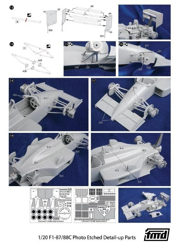 KA Models FE-20012 FERRARI F1-87/88C DETAIL-UP SET Fujimi 1/20