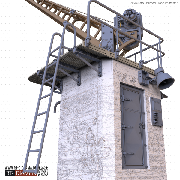 RT-Diorama 35495 4to. Railroad Crane Industrial Series - 3D Printed Model 1/35