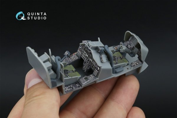 Quinta Studio QD+35153 AH-1W 3D-Printed &amp; coloured Interior on decal paper (Trumpeter) (with 3D-printed resin parts) 1/35