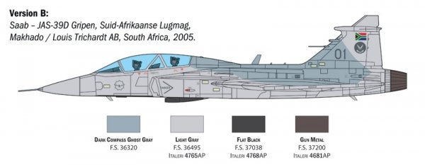 Italeri 2664 JAS-39D GRIPEN TWIN SEATER 1/48