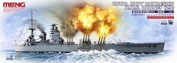 Meng Model PS-001 ROYAL NAVY BATTLESHIP H.M.S. RODNEY (29) 1/700