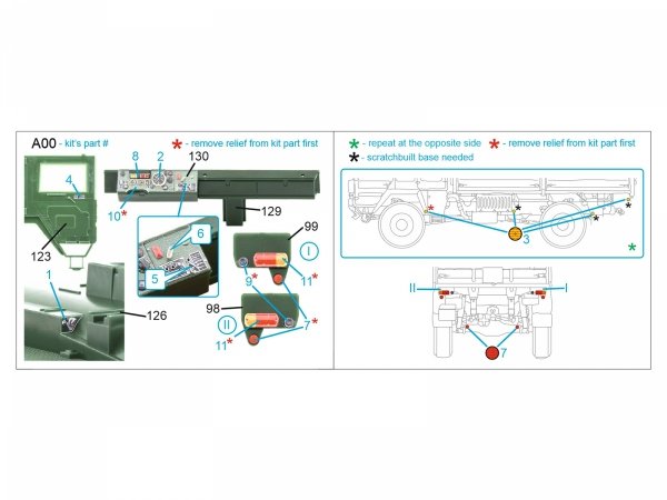 Quinta Studio QD35097 MAN mil gl family 3D-Printed &amp; coloured Interior on decal paper (Revell) 1/35