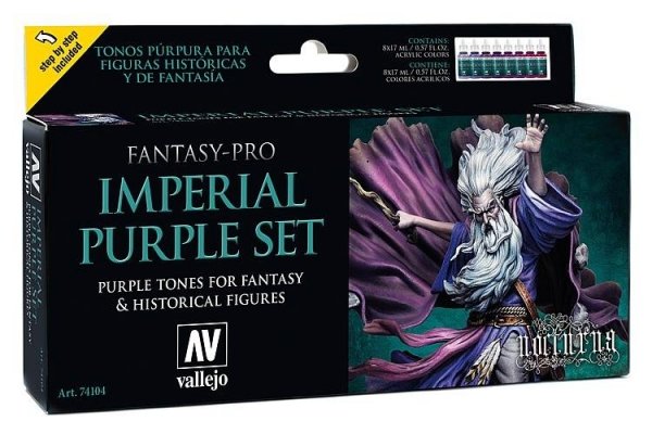 Vallejo 74104 Model Color Set Fantasy Pro Imperial Purple 8x17 ml