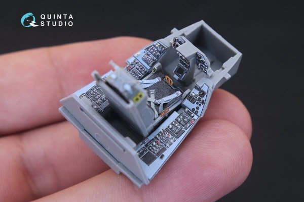 Quinta Studio QD48167 F-16A 3D-Printed &amp; coloured Interior on decal paper (for Kinetic kit) 1/48