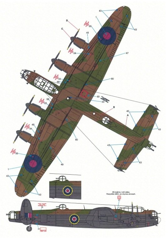Techmod 48824 Avro Lancaster B Mk I 1/48
