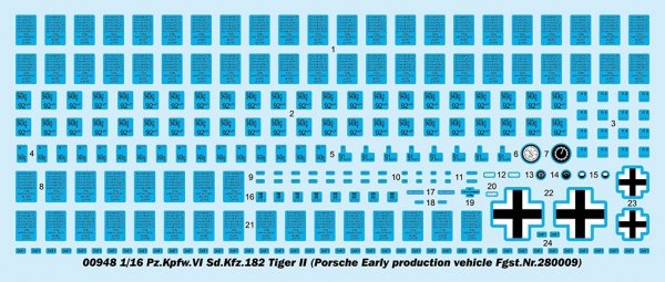 Trumpeter 00948 German Tiger II Heavy Tank - Porsche Turret Early Production 1/16