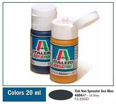 Italeri 4604AP FLAT NON SPECULAR SEA BLUE 20ml 