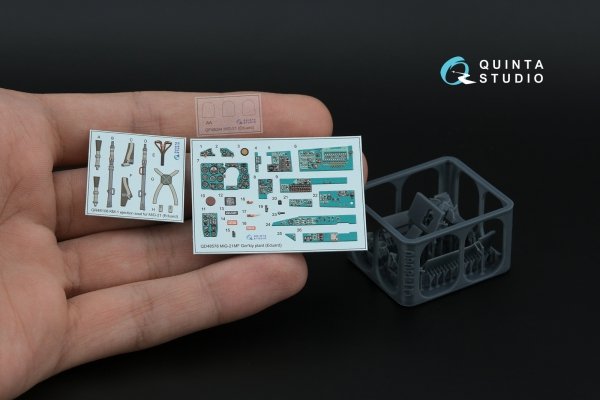 Quinta Studio QD+48578 MiG-21MF Fishbed-J (Gorkiy plant) 3D-Printed &amp; coloured Interior on decal paper (Eduard) (with 3D-printed resin parts) 1/48