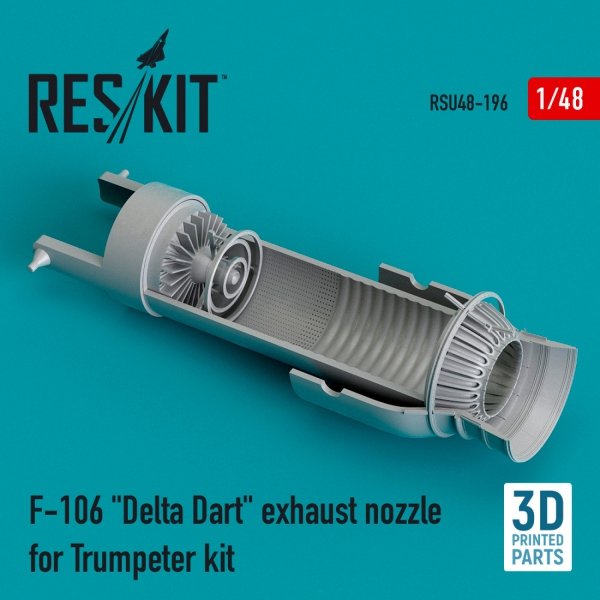 RESKIT RSU48-0196 F-106 &quot;DELTA DART&quot; EXHAUST NOZZLE FOR TRUMPETER KIT (3D PRINTED) 1/48
