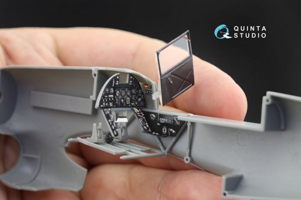 Quinta Studio QD48218 Hawker Typhoon Mk.1b early 3D-Printed &amp; coloured Interior on decal paper ( Hasegawa ) 1/48