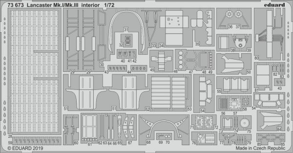 Eduard 73673 Lancaster Mk. I/Mk. III interior REVELL 1/72 