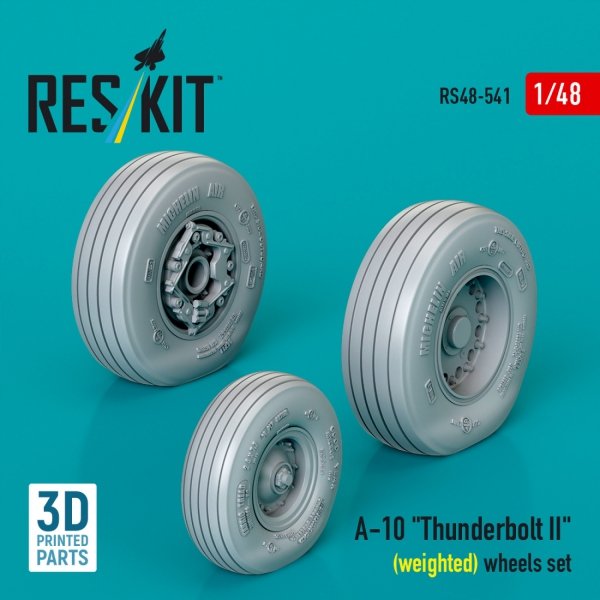 RESKIT RS48-0541 A-10 "Thunderbolt II" (weighted) wheels set (3D Printed) (1/48)