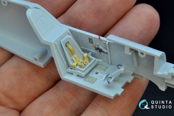 Quinta Studio QD48177 Bf 109E 3D-Printed &amp; coloured Interior on decal paper (for Airfix kit) 1/48