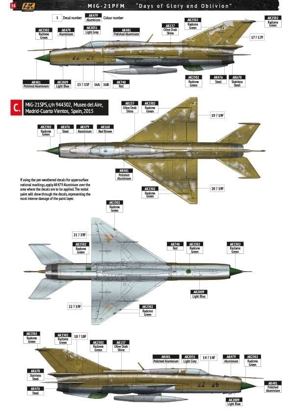 AK Interactive AK148003 MiG-21PFM Days of Glory and Oblivion 1/48