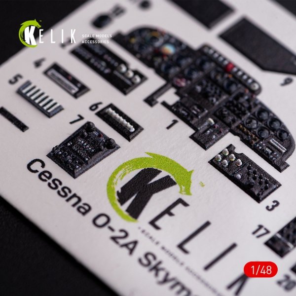 KELIK K48079 O-2A Skymaster interior 3D decals small version for ICM kit 1/48