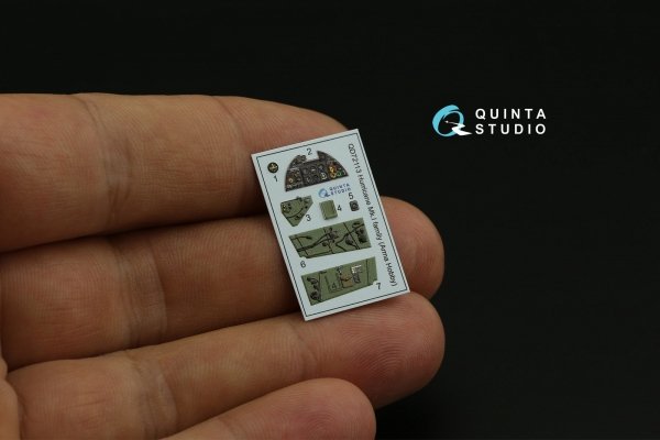 Quinta Studio QD72113 Hurricane Mk.I family 3D-Printed coloured Interior on decal paper (Arma Hobby) 1/72