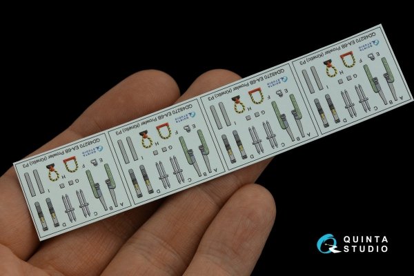 Quinta Studio QD48270 EA-6B Prowler (ICAP II) 3D-Printed &amp; coloured Interior on decal paper (Kinetic) 1/48