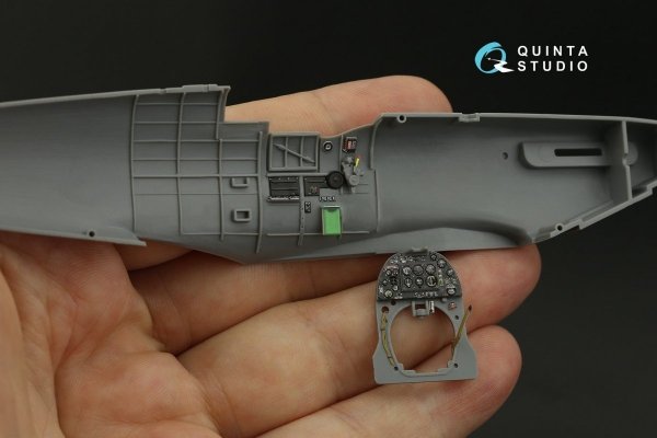Quinta Studio QD48136 Spitfire Mk.V 3D-Printed &amp; coloured Interior on decal paper (Tamiya) 1/48