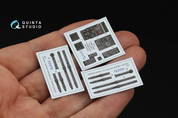 Quinta Studio QD35148 AH-6J/MH-6J 3D-Printed &amp; coloured Interior on decal paper (Kitty Hawk) 1/35