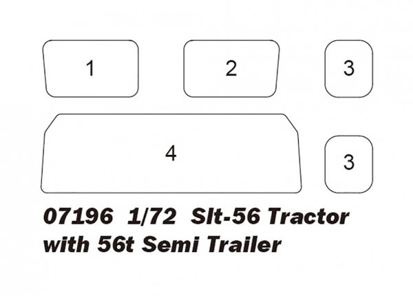 Trumpeter 07196 Slt-56 Tractor with 56t Semi Trailer 1/72