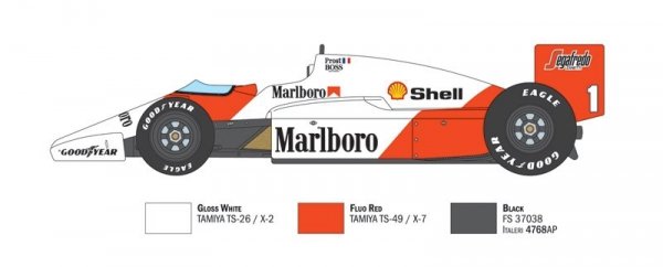 Italeri 4711 McLaren MP4/2C Prost-Rosberg 1/12