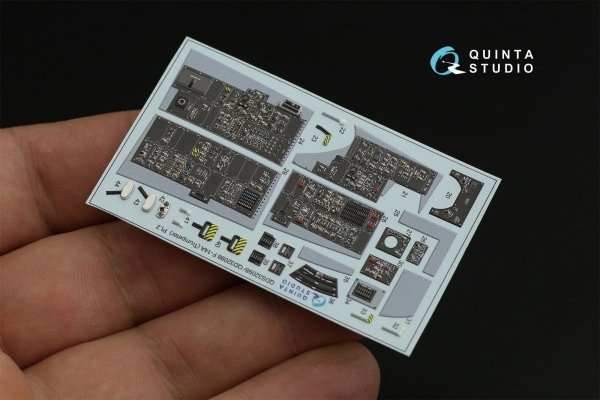 Quinta Studio QDS-32098 F-14A 3D-Printed &amp; coloured Interior on decal paper ( Trumpeter ) (Small version) 1/32