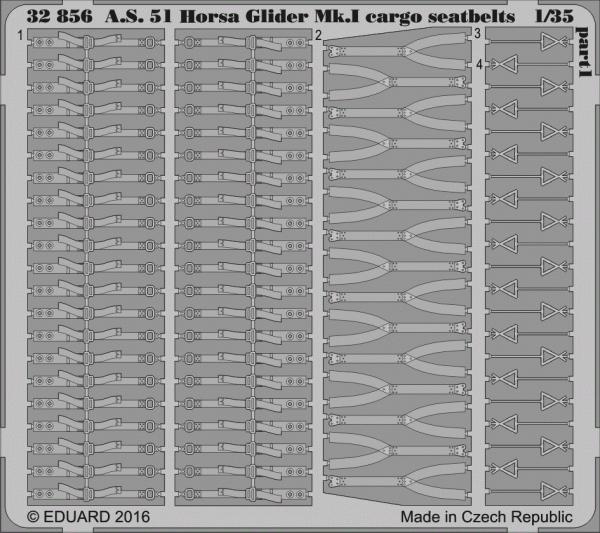 Eduard 32856 A. S. 51 Horsa Glider Mk. I cargo seatbelts 1/35 BRONCO