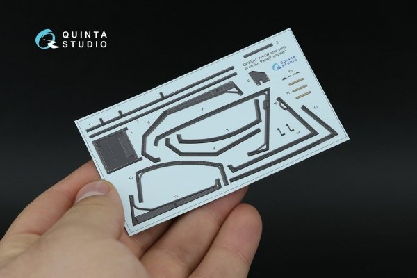 Quinta Studio QP35011 AH-1W inner parts of canopy frame (Trumpeter) 1/35