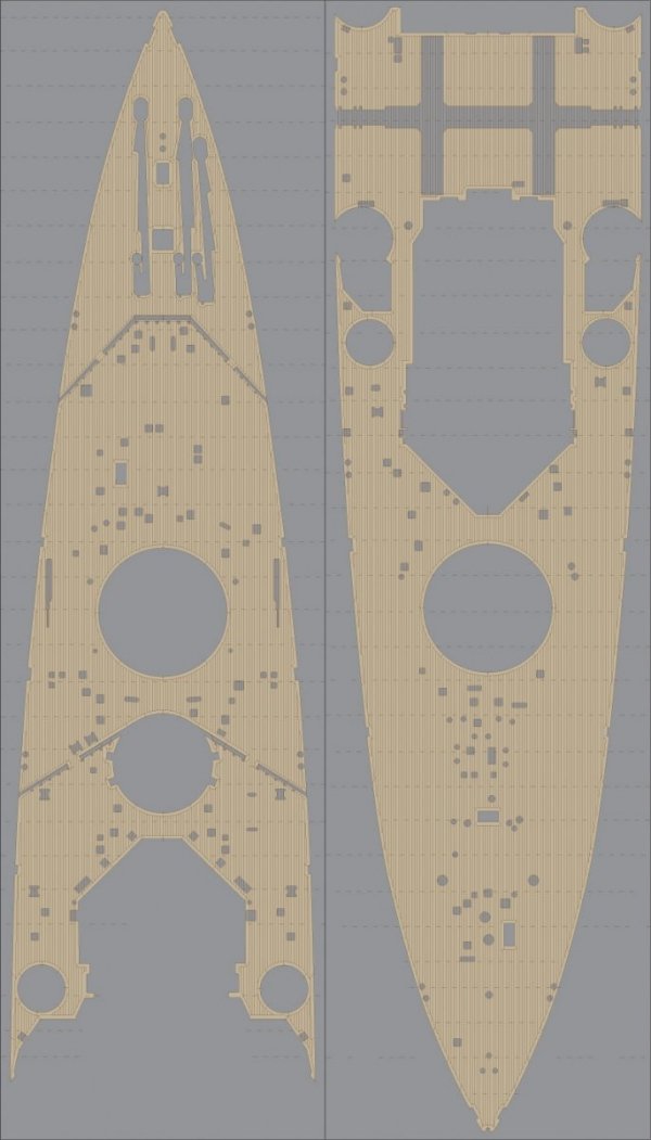 Pontos 35004WD1 HMS Prince of Wales Wooden Deck set (1:350)
