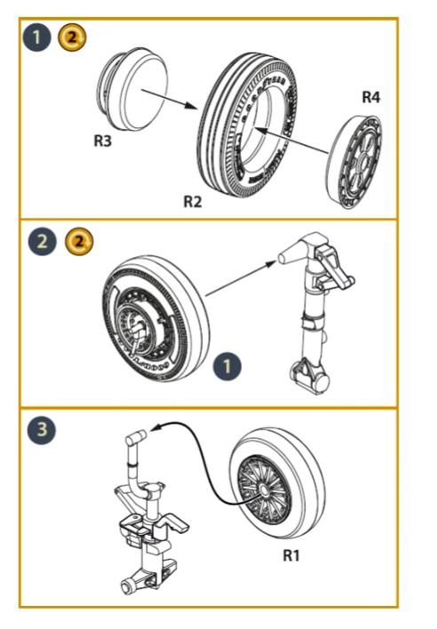 Clear Prop! CPA72163 F-86A wheel set type 1 for CP kits 1/72