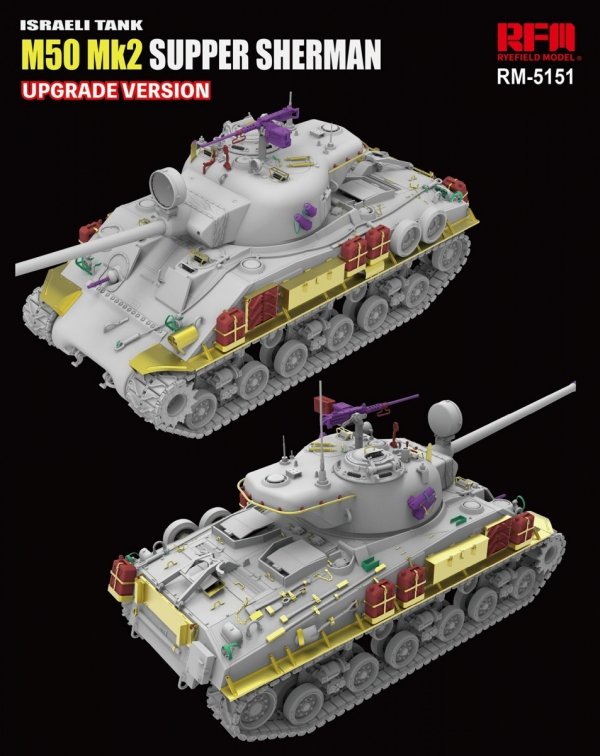 Rye Field Model 5151 M50 Mk2 Super Sherman Upgrade Version 1/35