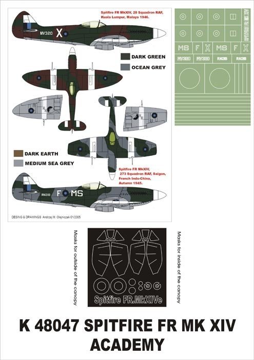 Montex K48047 Spitfire FR MkXIV 1/48