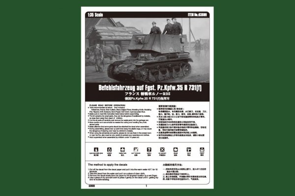 Hobby Boss 83809 Befehlsfahrzeug auf Fgst. Pz.Kpfw.35 R 731(f) (1:35)