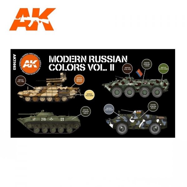 AK Interactive AK11663 3G MODERN RUSSIAN COLORS VOL 2 6x17 ml