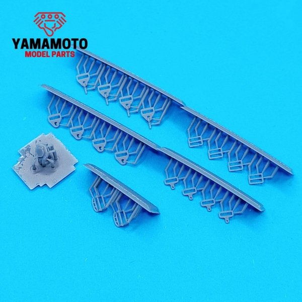 Yamamoto YMPTUN117 Racing Seatbelts 4 Points Set 2 - Blue &amp; Green 1/24