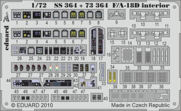 Eduard 73364 F/A-18D Photo etched set for ACADEMY 1/72