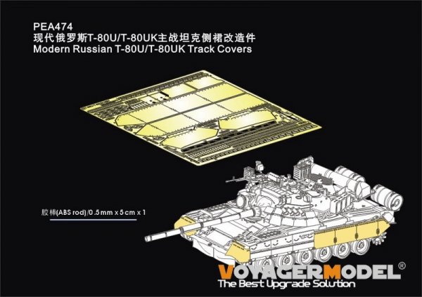 Voyager Model PEA474 Modern Russian T-80U/T-80UK Track Covers For RFM 1/35