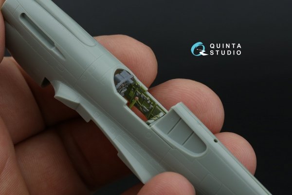 Quinta Studio QD+72054 P-40E Warhawk 3D-Printed &amp; coloured Interior on decal paper (Academy/Modelist) (with 3D-printed resin parts) 1/72