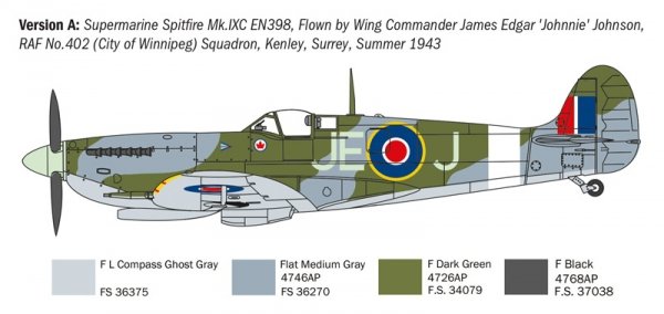 Italeri 1482 Spitfire Mk.V / Mk.IX Aces 1/72