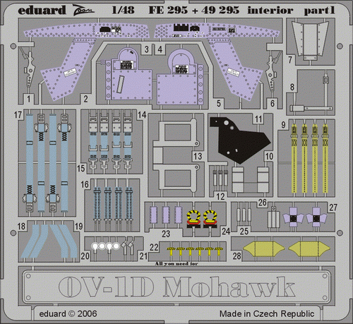 Eduard 49295 OV-1D interior 1/48 RODEN