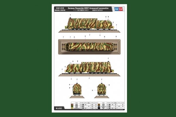 Hobby Boss 82922 German Panzerlok BR57 Armoured Locomotive 1//72