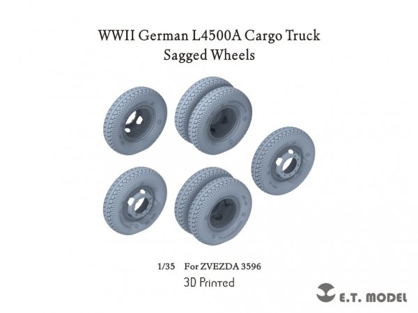 E.T. Model P35-160 WWII German L4500A Cargo Truck Sagged Wheels 1/35