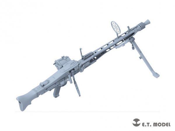 E.T. Model P06-001 WWII German Mg42 Machine Gun &amp; Ammo Box (3D Printed) 1/6