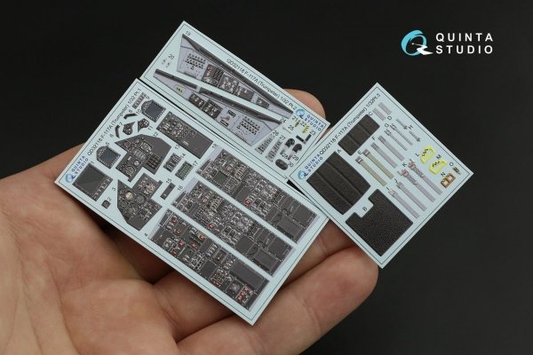 Quinta Studio QD32118 F-117A 3D-Printed &amp; coloured Interior on decal paper (Trumpeter) 1/32