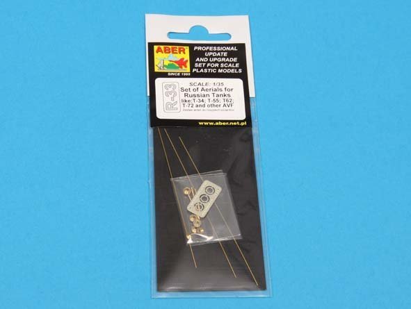 Aber R-33 Set of aerials for Russian Tanks like: T-34; T-55; T62; T-72 and other AVF  (1:35)