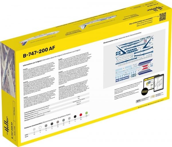 Heller 56459 Starter Kit - B-747-200 AF 1/125
