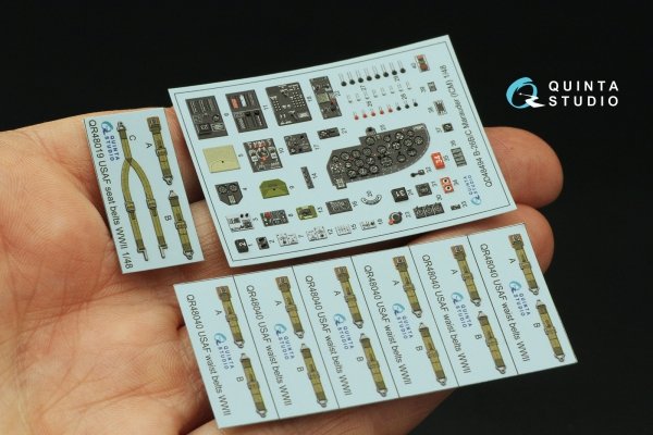 Quinta Studio QD48494 B-26B/C Marauder 3D-Printed coloured Interior on decal paper (ICM) 1/48