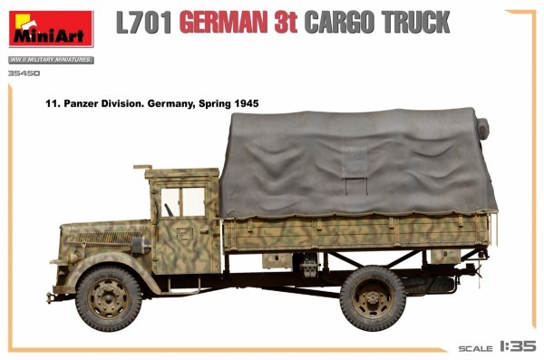 Miniart 35450 L701 GERMAN 3T CARGO TRUCK 1/35