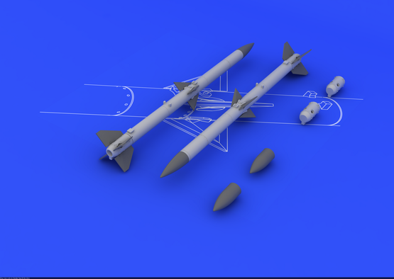 Eduard 648084 AIM-120A/ B AMRAAM (2pcs) 1/48